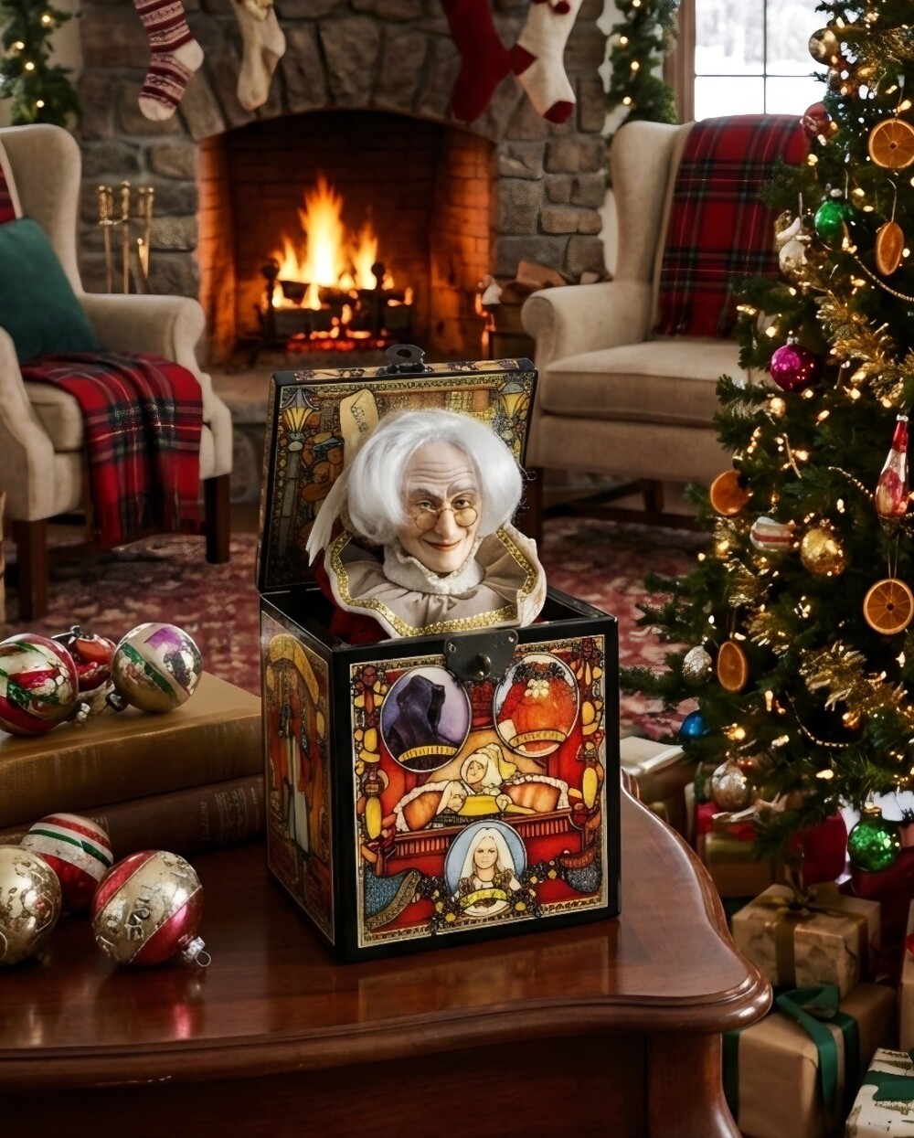 VINTAGE Enesco MUSIC and Jack-in-the-Box